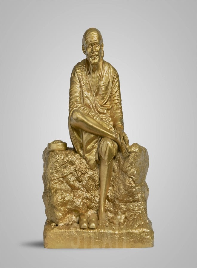 SILAII Shirdi Sai Baba Sculpture (Gold, 6 Inch) - Image 1